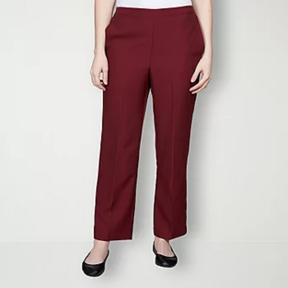 Alfred Dunner Mulberry Street Pull On Pants 22W Straight Leg Comfort Waist